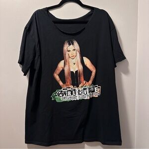 Avril Lavigne tee shirt raw hem neck line cut no tag